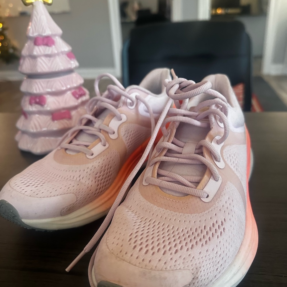 lululemon athletica Women  Sneakers - Light Pink and Bright Orange Worn twice - Picture 3 of 6